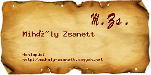 Mihály Zsanett névjegykártya
