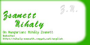 zsanett mihaly business card
